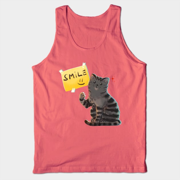 Smile Cat Tank Top by staypee